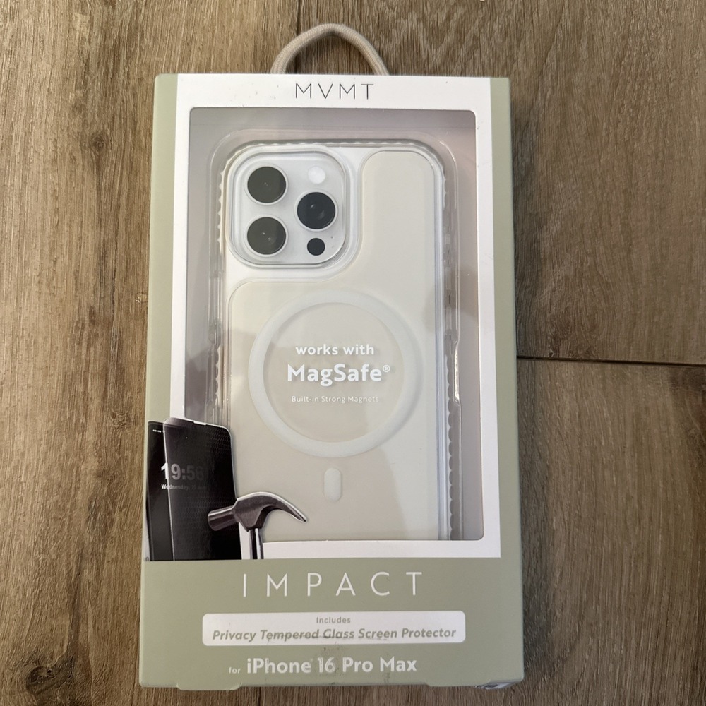 MVMT Impact Protection‎ Bundle iPhone 16 Pro Max Clear Case & Privacy Glass